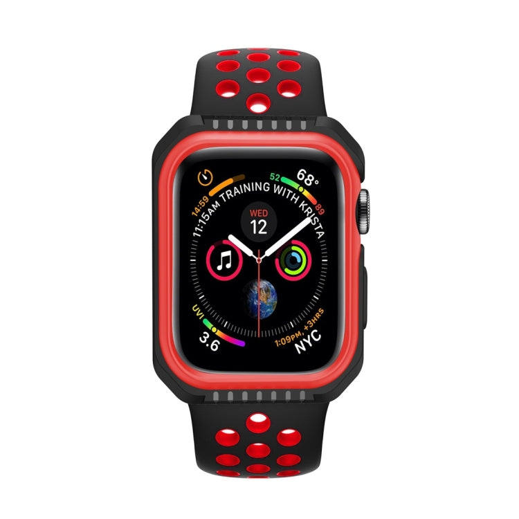 Smart Watch Shockproof Two Color Protective Case for Apple Watch Series 3 38mm(Black Red) - Watch Cases by buy2fix | Online Shopping UK | buy2fix