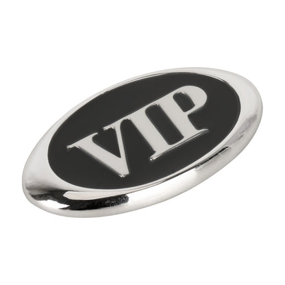 Car Oval Style VIP Metal Personalized Decorative Stickers, Size: 6.5 x 3.5 x 0.5cm - 3D Metal Sticker by buy2fix | Online Shopping UK | buy2fix