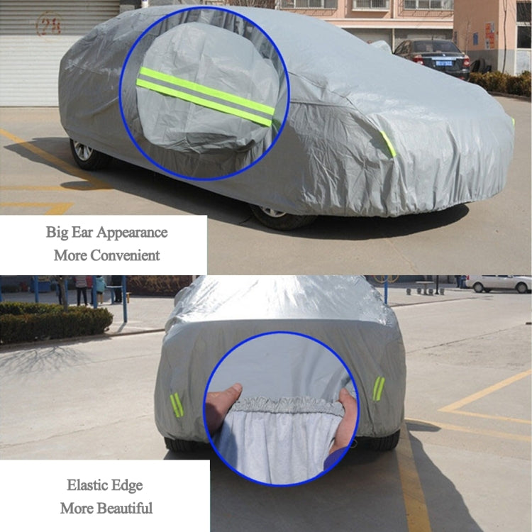 PEVA Anti-Dust Waterproof Sunproof SUV Car Cover with Warning Strips, Fits Cars up to 5.3m(207 inch) in Length - PE Material by buy2fix | Online Shopping UK | buy2fix