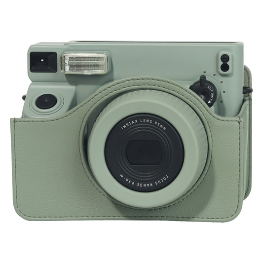 For FUJIFILM Instax WIDE 400 Full Body Leather Case Bag with Strap (Green) - Leather Bag by buy2fix | Online Shopping UK | buy2fix