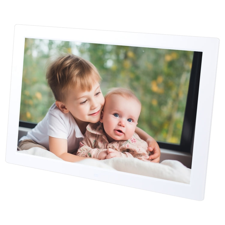 15.4 inch LED Digital Photo Frame with Remote Control, MP3 / MP4 / Movie Player, Support USB / SD Card Input, Built in Stereo Speaker (White) - 11-15 inch by buy2fix | Online Shopping UK | buy2fix