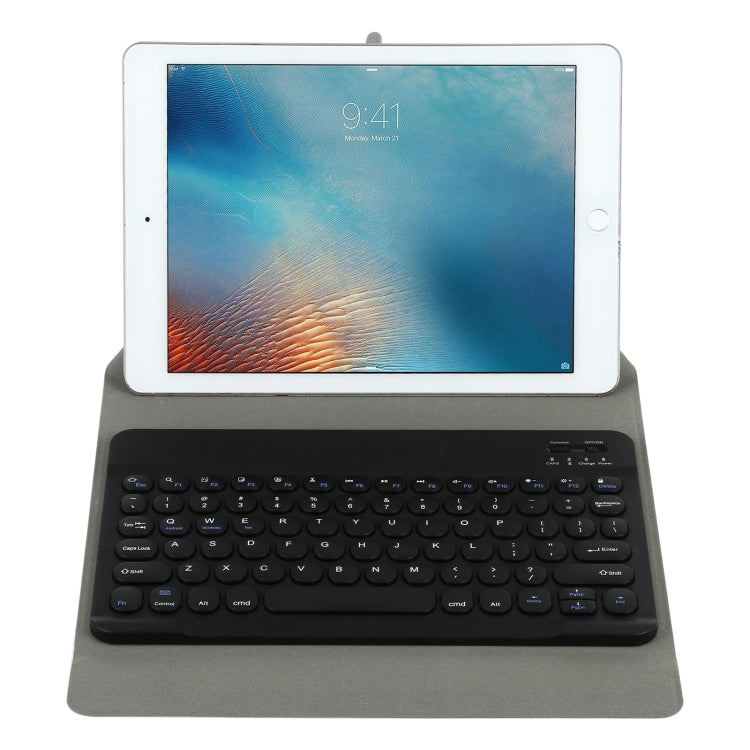 Universal Round Keys Detachable Bluetooth Keyboard + Leather Tablet Case without Touchpad for iPad 9-10 inch, Specification:Black Keyboard(Blue) - Universal by buy2fix | Online Shopping UK | buy2fix