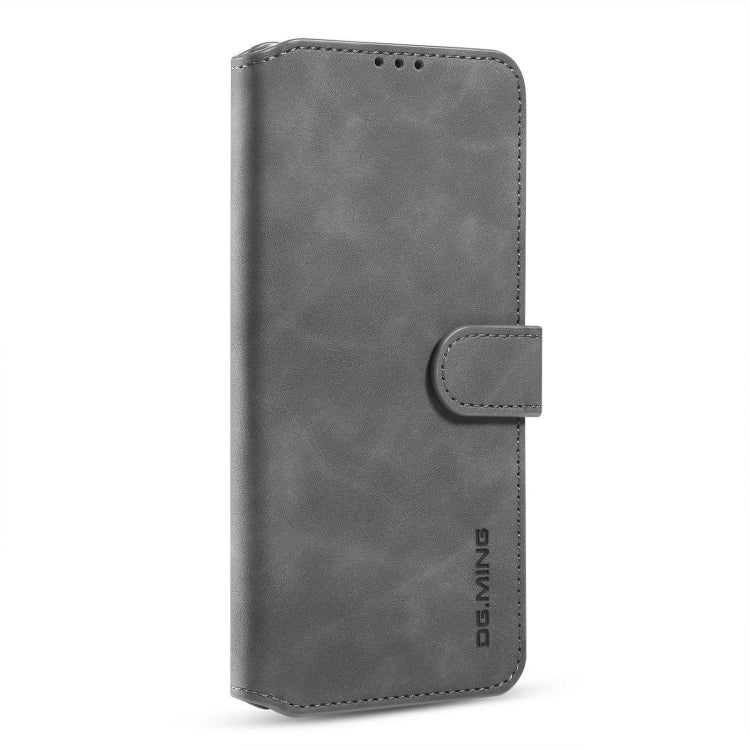 For samsung Galaxy A02s DG.MING Retro Oil Side Horizontal Flip Leather Case with Holder & Card Slots & Wallet(Grey) - Galaxy Phone Cases by DG.MING | Online Shopping UK | buy2fix