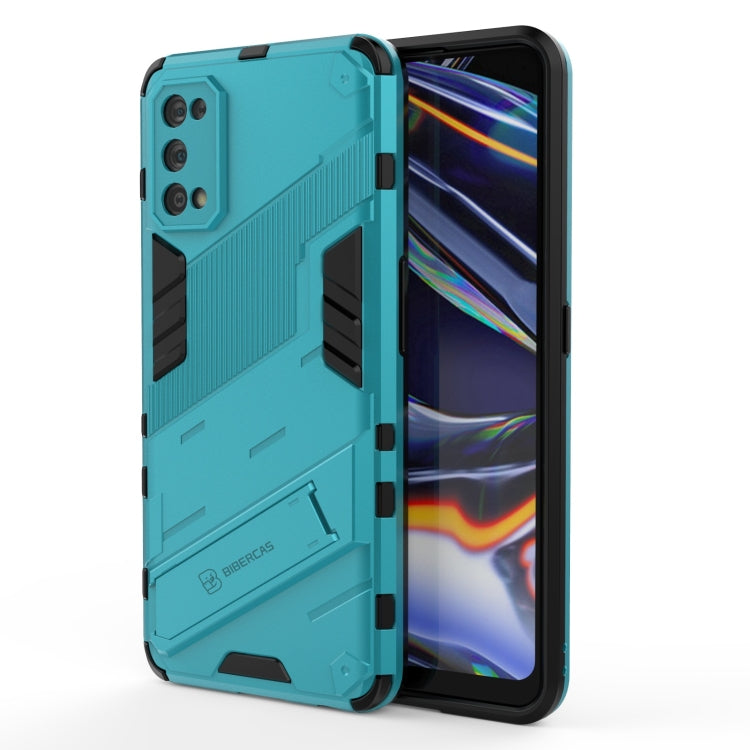 For OPPO Realme 7 Pro Punk Armor 2 in 1 PC + TPU Shockproof Case with Invisible Holder(Blue) - Realme Cases by buy2fix | Online Shopping UK | buy2fix