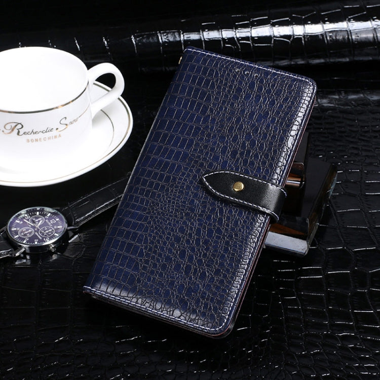 For Blackview A80 Plus idewei Crocodile Texture Horizontal Flip Leather Case with Holder & Card Slots & Wallet(Dark Blue) - More Brand by idewei | Online Shopping UK | buy2fix