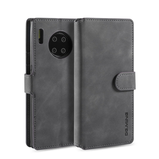 For Huawei Mate 30 Pro DG.MING Retro Oil Side Horizontal Flip Case with Holder & Card Slots & Wallet(Grey) - Huawei Cases by DG.MING | Online Shopping UK | buy2fix