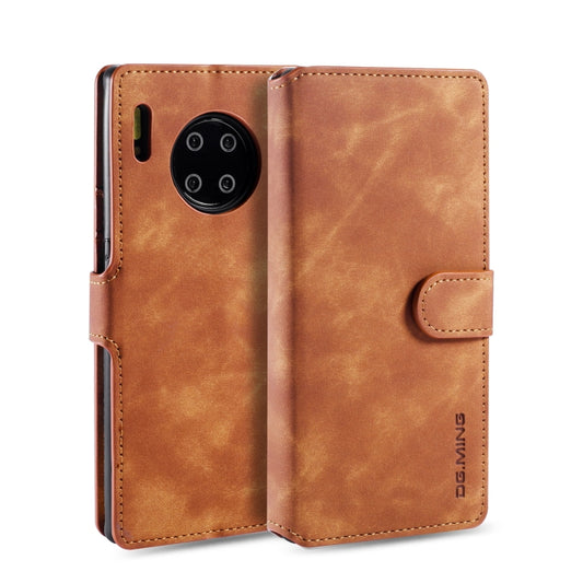 For Huawei Mate 30 Pro DG.MING Retro Oil Side Horizontal Flip Case with Holder & Card Slots & Wallet(Brown) - Huawei Cases by DG.MING | Online Shopping UK | buy2fix