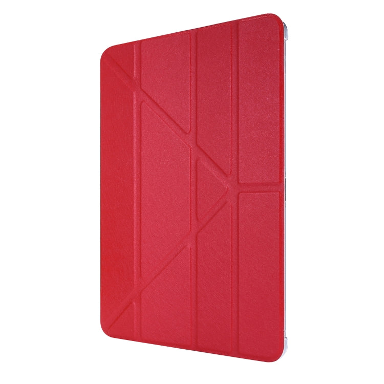 For iPad Air 13 2024 / iPad Pro 12.9 2022 / 2021 Silk Texture Horizontal Deformation Flip Leather Tablet Case with Holder(Red) - iPad Pro 12.9 (2022/2021) Cases by buy2fix | Online Shopping UK | buy2fix