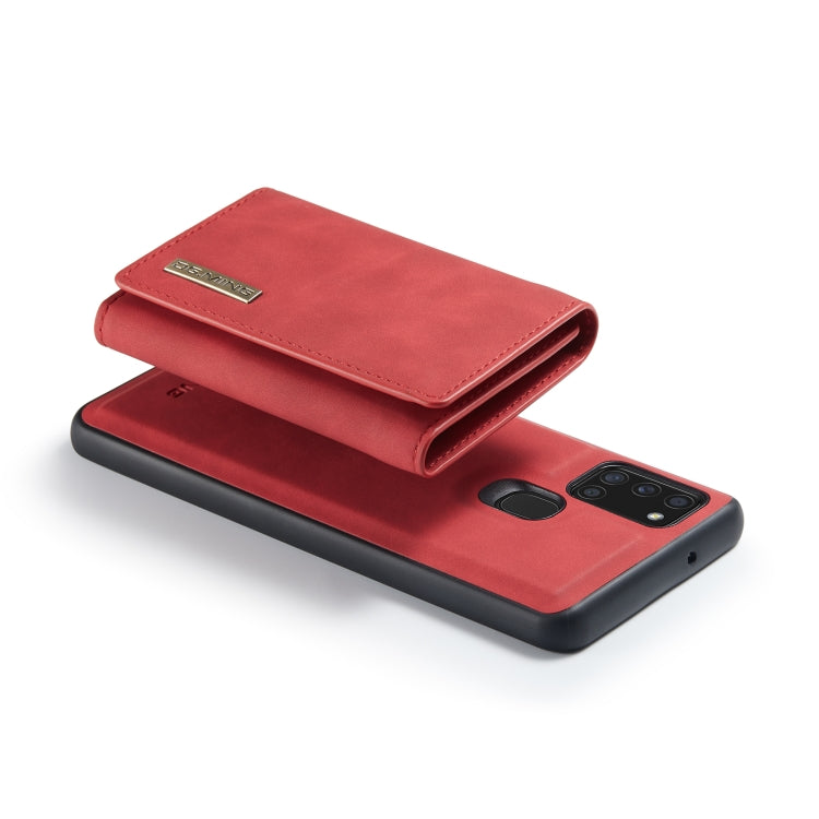 For Samsung Galaxy A21s DG.MING M1 Series 3-Fold Multi Card Wallet  Back Cover Shockproof Case with Holder Function(Red) - Galaxy Phone Cases by DG.MING | Online Shopping UK | buy2fix