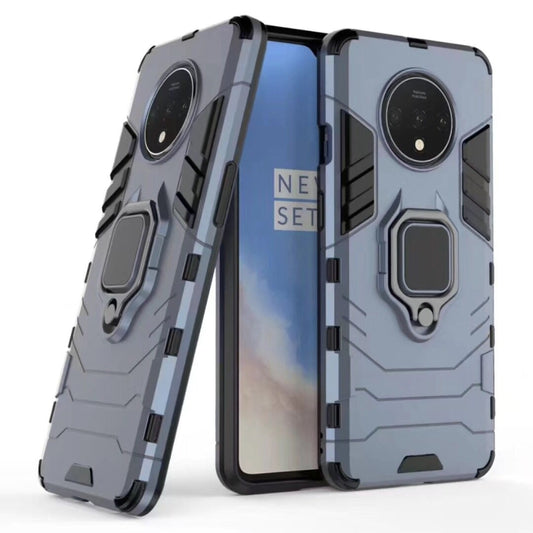 For OnePlus 7T Shockproof PC + TPU Case with Magnetic Ring Holder(Navy) - OnePlus Cases by buy2fix | Online Shopping UK | buy2fix