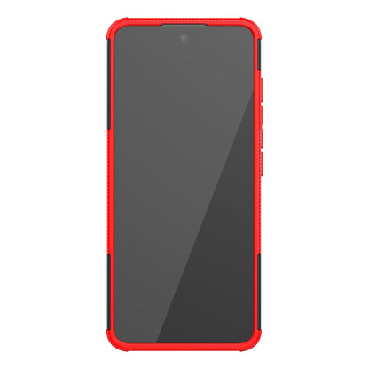 For Motorola Moto G60 Tire Texture Shockproof TPU+PC Protective Case with Holder(Red) - Motorola Cases by buy2fix | Online Shopping UK | buy2fix