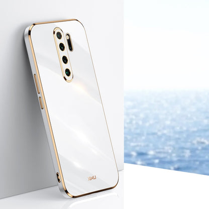 For Xiaomi Redmi Note 8 Pro XINLI Straight Edge 6D Electroplate TPU Phone Case(White) - Xiaomi Cases by XINLI | Online Shopping UK | buy2fix