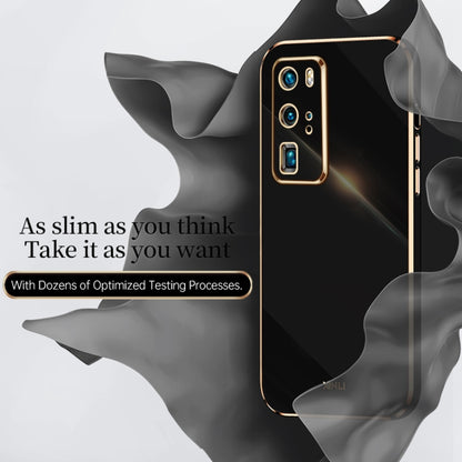 For Huawei P40 Pro XINLI Straight 6D Plating Gold Edge TPU Shockproof Case(White) - Huawei Cases by XINLI | Online Shopping UK | buy2fix