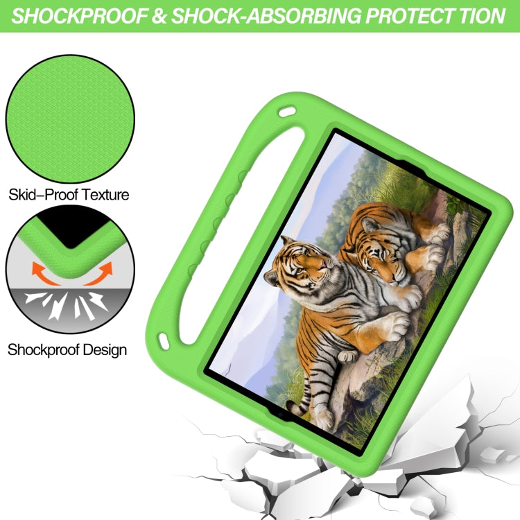 For Xiaomi Mi Pad 4 Plus & Samsung Galaxy Tab A 10.1 2019 SM-T510 / SM-T515 Handle Portable EVA Shockproof Protective Case with Triangle Holder(Green) - Others by buy2fix | Online Shopping UK | buy2fix