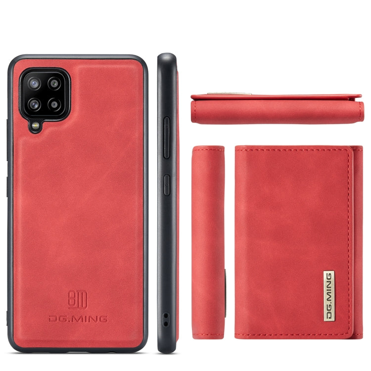 For Samsung Galaxy A42 5G DG.MING M1 Series 3-Fold Multi Card Wallet  Back Cover Shockproof Case with Holder Function(Red) - Galaxy Phone Cases by DG.MING | Online Shopping UK | buy2fix