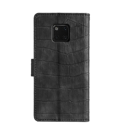 For Huawei Mate 20 Pro Skin Feel Crocodile Texture Magnetic Clasp Horizontal Flip PU Leather Case with Holder & Card Slots & Wallet(Black) - Huawei Cases by buy2fix | Online Shopping UK | buy2fix