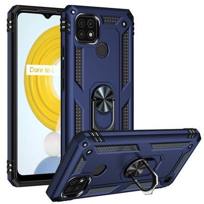 For OPPO Realme C21 Shockproof TPU + PC Protective Case with 360 Degree Rotating Holder(Blue) - Realme Cases by buy2fix | Online Shopping UK | buy2fix