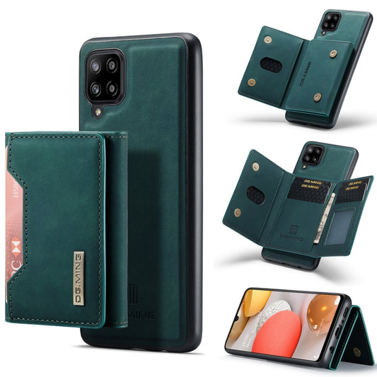 For Samsung Galaxy A42 5G DG.MING M2 Series 3-Fold Multi Card Bag Back Cover Shockproof Case with Wallet & Holder Function(Green) - Galaxy Phone Cases by DG.MING | Online Shopping UK | buy2fix