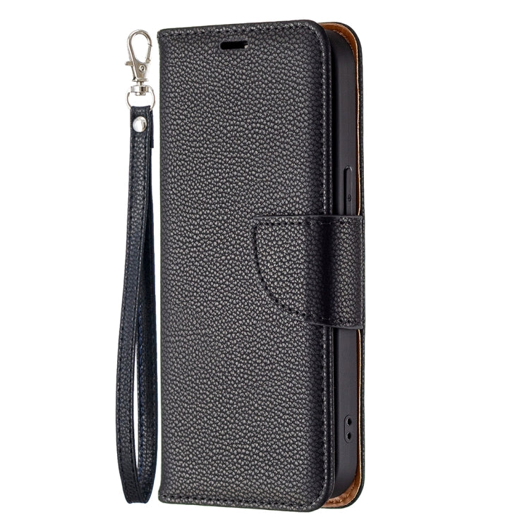 For iPhone 13 Pro Litchi Texture Pure Color Horizontal Flip Leather Case with Holder & Card Slots & Wallet & Lanyard (Black) - iPhone 13 Pro Cases by buy2fix | Online Shopping UK | buy2fix