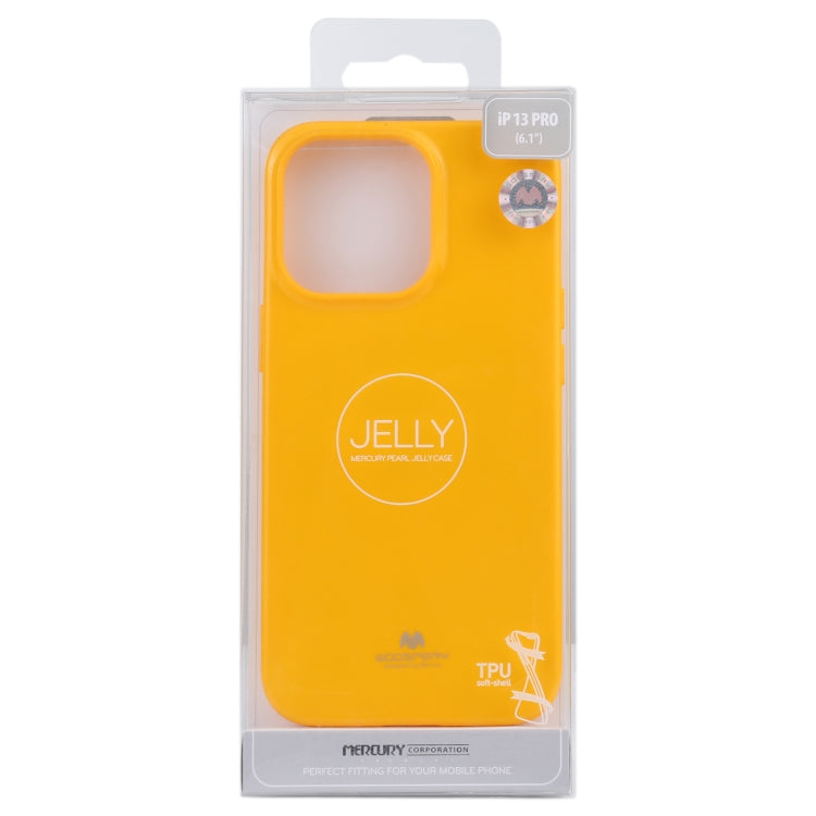For iPhone 13 Pro GOOSPERY JELLY Full Coverage Soft Case (Yellow) - iPhone 13 Pro Cases by GOOSPERY | Online Shopping UK | buy2fix