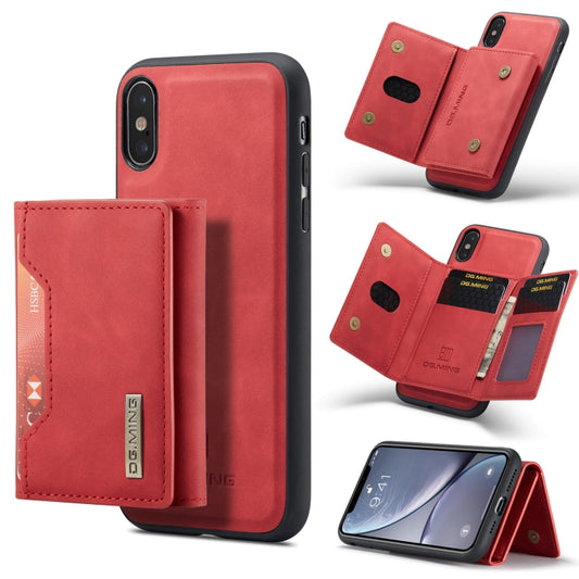 DG.MING M2 Series 3-Fold Multi Card Bag Back Cover Shockproof Case with Wallet & Holder Function For iPhone XS Max(Red) -  by DG.MING | Online Shopping UK | buy2fix