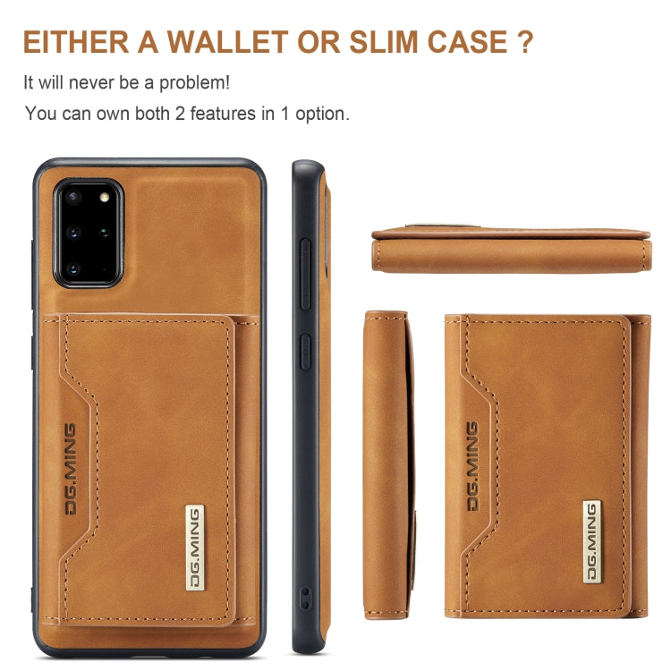 For Samsung Galaxy S20+ DG.MING M2 Series 3-Fold Multi Card Bag Back Cover Shockproof Case with Wallet & Holder Function(Brown) - Galaxy Phone Cases by DG.MING | Online Shopping UK | buy2fix