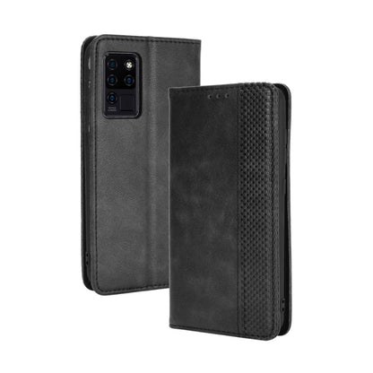 For Oukitel C21 Magnetic Buckle Retro Crazy Horse Texture Horizontal Flip Leather Case with Holder & Card Slots & Photo Frame(Black) - More Brand by buy2fix | Online Shopping UK | buy2fix