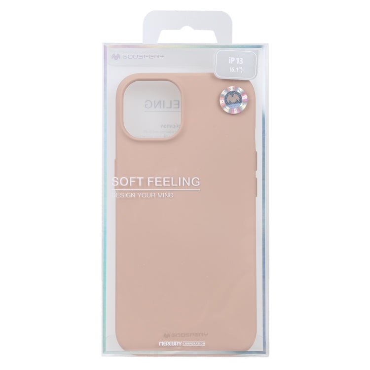 For iPhone 13 GOOSPERY SOFT FEELING Liquid TPU Shockproof Soft Case(Light Pink) - iPhone 13 Cases by GOOSPERY | Online Shopping UK | buy2fix