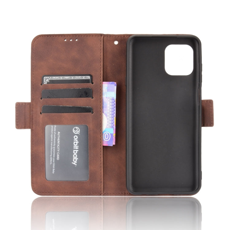 For Motorola Moto Edge 20 Lite Skin Feel Calf Pattern Horizontal Flip Leather Case with Holder & Card Slots & Photo Frame(Brown) - Motorola Cases by buy2fix | Online Shopping UK | buy2fix