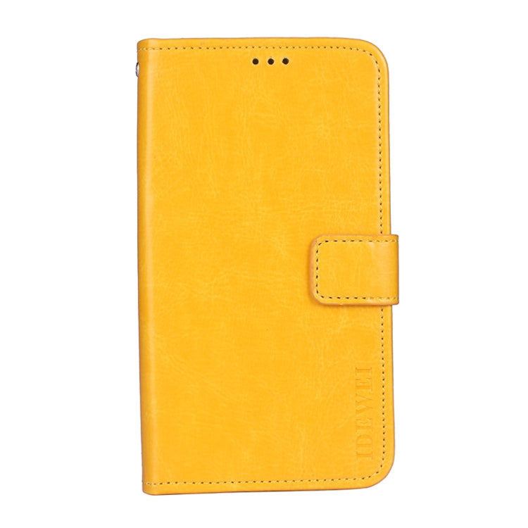 idewei Crazy Horse Texture Horizontal Flip Leather Case with Holder & Card Slots & Wallet For Huawei P50 Pro(Yellow) - Huawei Cases by idewei | Online Shopping UK | buy2fix