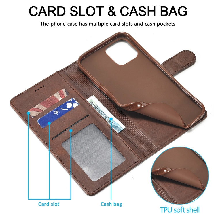 For iPhone 13 Pro LC.IMEEKE Calf Texture Horizontal Flip Leather Case with Holder & Card Slots & Wallet (Brown) - iPhone 13 Pro Cases by LC.IMEEKE | Online Shopping UK | buy2fix