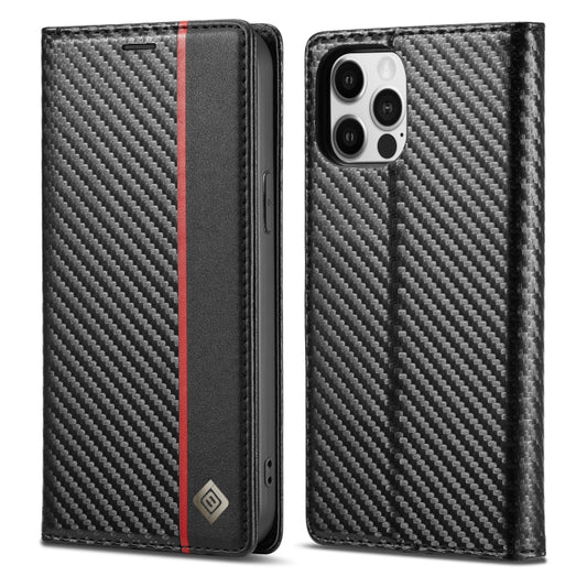 For iPhone 13 Pro LC.IMEEKE Carbon Fiber PU + TPU Horizontal Flip Leather Case with Holder & Card Slot & Wallet (Vertical Black) - iPhone 13 Pro Cases by LC.IMEEKE | Online Shopping UK | buy2fix