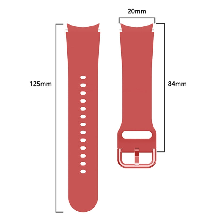 For Samsung Galaxy Watch4 40mm Universal Silicone Colorful Buckle Watch Band(Red) - Watch Bands by buy2fix | Online Shopping UK | buy2fix