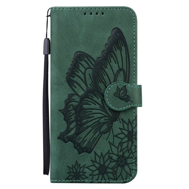 For iPhone 13 Pro Retro Skin Feel Butterflies Embossing Horizontal Flip Leather Case with Holder & Card Slots & Wallet (Green) - iPhone 13 Pro Cases by buy2fix | Online Shopping UK | buy2fix