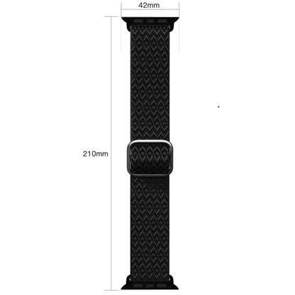 Adjustable Rhombic Texture Elastic Watch Band For Apple Watch Ultra 49mm&Watch Ultra 2 49mm / Series 9&8&7 45mm / SE 3&SE 2&6&SE&5&4 44mm / 3&2&1 42mm(Red) - Watch Bands by buy2fix | Online Shopping UK | buy2fix