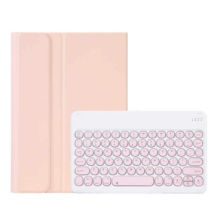 Y0N5 TPU Tablet Case Lambskin Texture Round Keycap Bluetooth Keyboard Leather Tablet Case with Holder For Xiaomi Pad 5 / 5 Pro(Pink + Pink) - Others Keyboard by buy2fix | Online Shopping UK | buy2fix