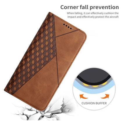 For iPhone XR Diamond Pattern Splicing Skin Feel Magnetic Horizontal Flip Leather Case with Card Slots & Holder & Wallet(Brown) - More iPhone Cases by buy2fix | Online Shopping UK | buy2fix