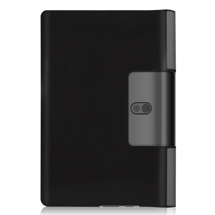 For Lenovo Yoga Smart Tab Custer Texture Horizontal Flip Leather Case with Two-folding Holder(Grey) - Lenovo by buy2fix | Online Shopping UK | buy2fix