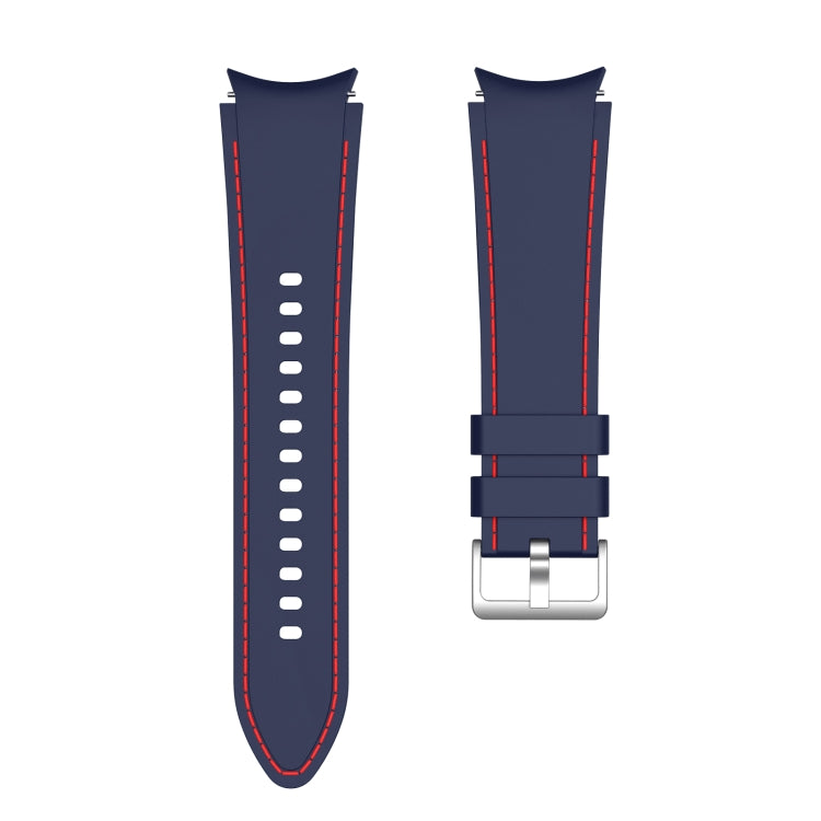 For Samsung Galaxy Watch4 / Watch4 Classic Silicone Stitching Watch Band(Blue Red) - Watch Bands by buy2fix | Online Shopping UK | buy2fix