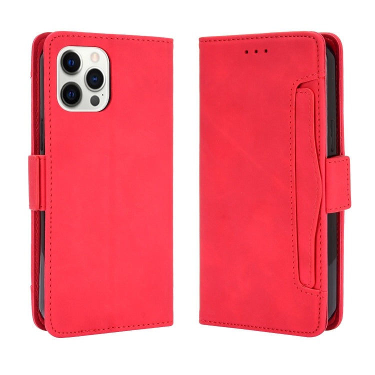 For iPhone 13 Skin Feel Calf Pattern Horizontal Flip Leather Case with Holder & Card Slots & Photo Frame(Red) - iPhone 13 Cases by buy2fix | Online Shopping UK | buy2fix