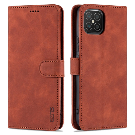 For Huawei nova 8 SE AZNS Skin Feel Calf Texture Horizontal Flip Leather Case with Card Slots & Holder & Wallet(Brown) - Huawei Cases by AZNS | Online Shopping UK | buy2fix