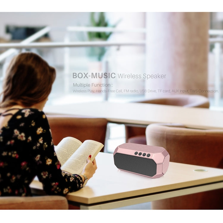 NewRixing NR-4000 TWS Mesh Polygon Music Box Concept Bluetooth Speaker(Black) - Desktop Speaker by NewRixing | Online Shopping UK | buy2fix