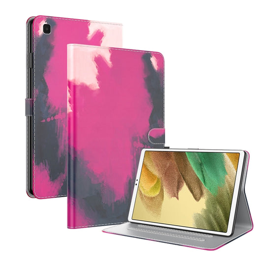 For Samsung Galaxy Tab A7 Lite 8.4 T220 / T225 Voltage Watercolor Pattern Skin Feel Magnetic Horizontal Flip PU Leather Case with Holder & Card Slots & Photo Frame(Berry) - Tab A7 Lite T220 / T225 by buy2fix | Online Shopping UK | buy2fix