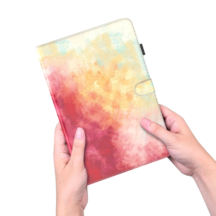 For Samsung Galaxy Tab S8 / Galaxy Tab S7 11 inch T870 / T875 / T876B Voltage Watercolor Pattern Skin Feel Magnetic Horizontal Flip PU Leather Case with Holder & Card Slots & Photo Frame(Spring Cherry) - Galaxy Tab S8 Cases by buy2fix | Online Shopping UK | buy2fix