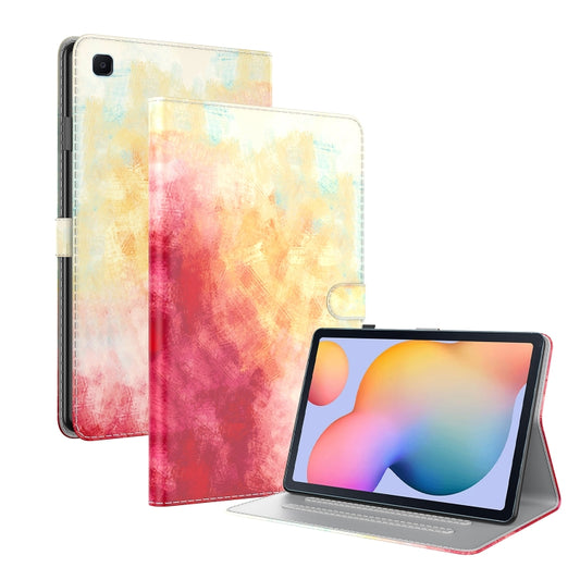 For Samsung Galaxy Tab S6 Lite 10.4 inch P610 / P615 Voltage Watercolor Pattern Skin Feel Magnetic Horizontal Flip PU Leather Case with Holder & Card Slots & Photo Frame & Sleep / Wake-up Function(Spring Cherry) - Tab S6 Lite P610 / P615 by buy2fix | Online Shopping UK | buy2fix