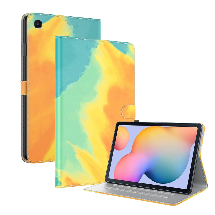 For Samsung Galaxy Tab S6 Lite 10.4 inch P610 / P615 Voltage Watercolor Pattern Skin Feel Magnetic Horizontal Flip PU Leather Case with Holder & Card Slots & Photo Frame & Sleep / Wake-up Function(Autumn Leaves) - Tab S6 Lite P610 / P615 by buy2fix | Online Shopping UK | buy2fix