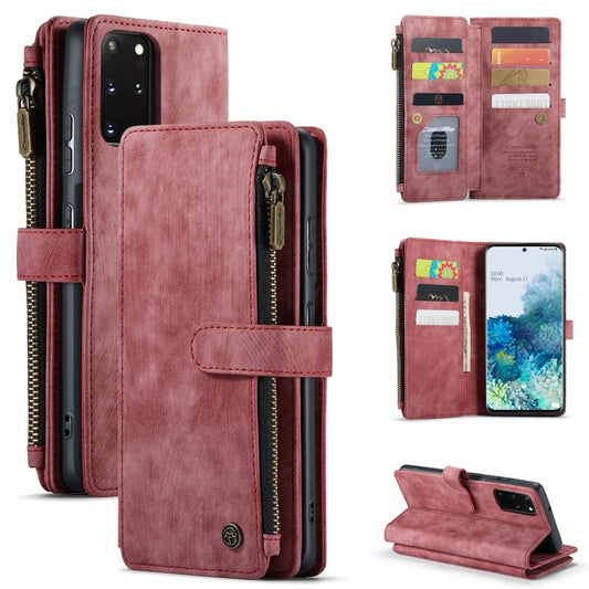 For Samsung Galaxy S20+ 5G CaseMe-C30 PU + TPU Multifunctional Horizontal Flip Leather Case with Holder & Card Slot & Wallet & Zipper Pocket(Red) - Galaxy Phone Cases by CaseMe | Online Shopping UK | buy2fix