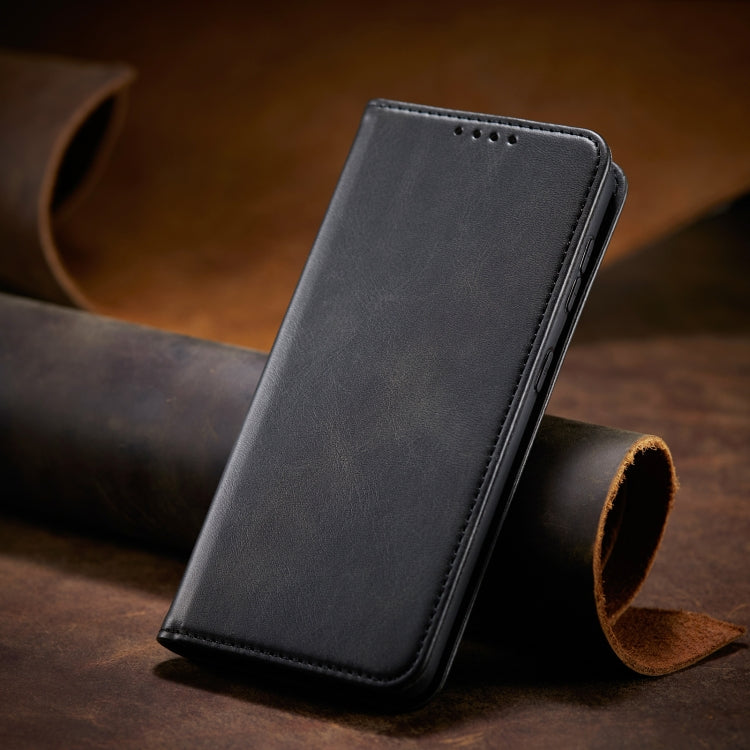 For Xiaomi Redmi Note 9 Calf Texture Magnetic Horizontal Flip Leather Case with Holder & Card Slots & Wallet(Black) - Xiaomi Cases by buy2fix | Online Shopping UK | buy2fix