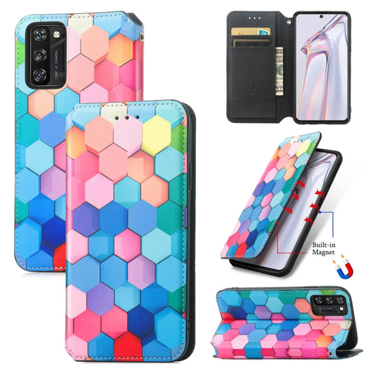 For Blackview A100 Colorful Magnetic Horizontal Flip PU Leather Case with Holder & Card Slot & Wallet(Colorful Cube) - More Brand by buy2fix | Online Shopping UK | buy2fix