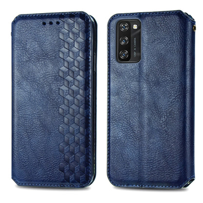 For Blackview A100 Cubic Grid Pressed Horizontal Flip Magnetic PU Leather Case with Holder & Card Slots & Wallet(Blue) - More Brand by buy2fix | Online Shopping UK | buy2fix